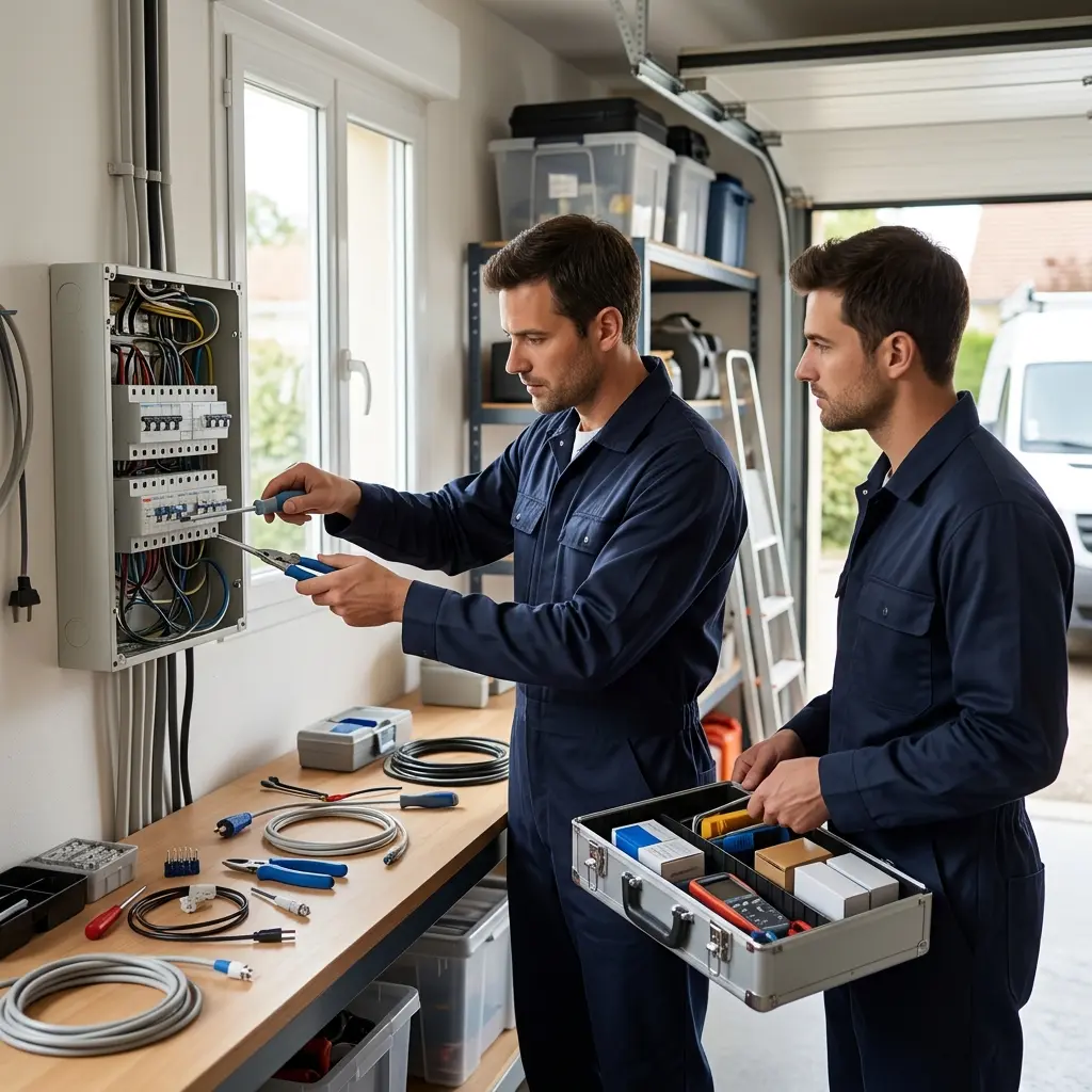 Notre équipe de dépannage électricité à Grisy‑Suisnes s’étanche pour assurer votre confort. Dès l’alerte, nous évaluons la situation, puis intervenons rapidement, tout en respectant les normes NF C 15‑100.