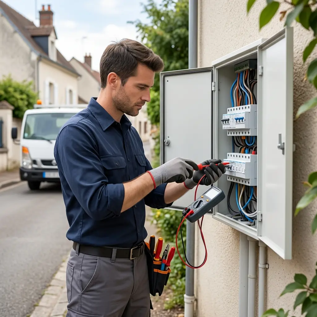 Restez serein grâce à notre équipe d’électricien urgence à Ferté-Saint-Aubin