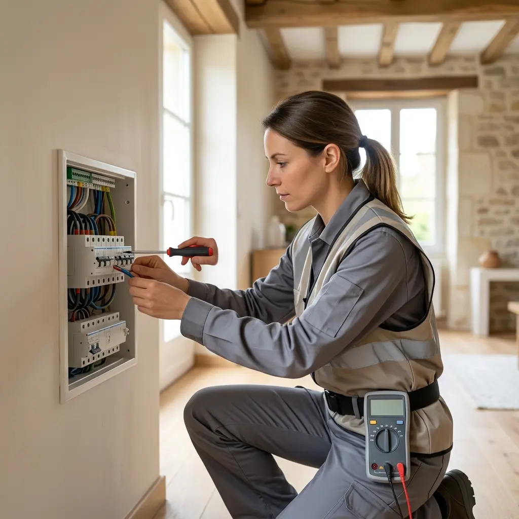Comment se déroule l'intervention d'un électricien à Septeuil ?