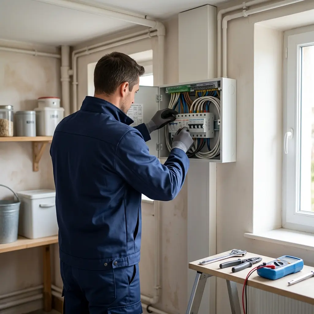Comment se déroule la mise aux normes électrique à Meung-sur-Loire ?
