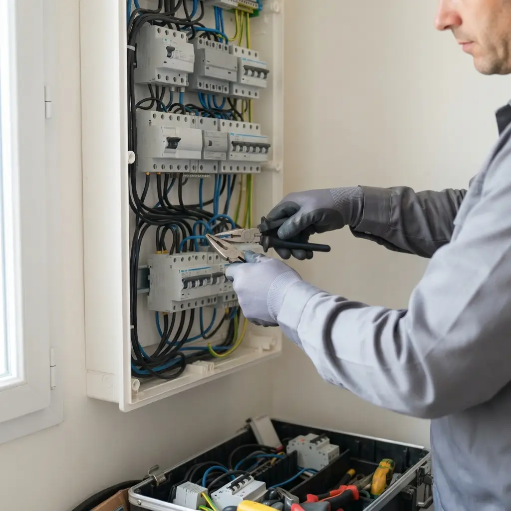 Comment se déroule la mise aux normes électrique à Patay ?