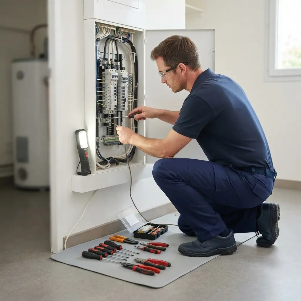 Méthode de travail pour la mise aux normes électrique à Longueil‑Annel