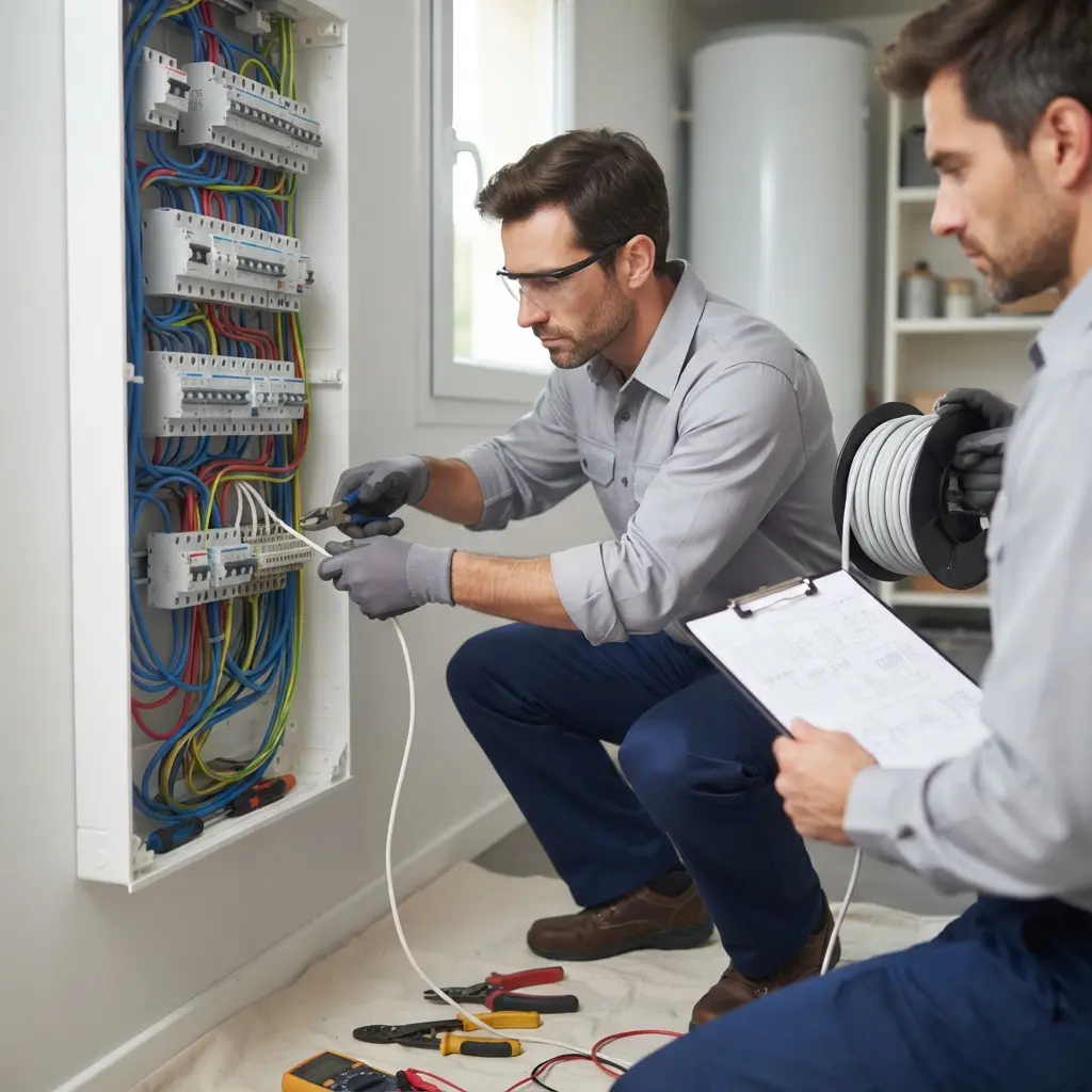Comment se déroule la mise aux normes électrique à Avon ?