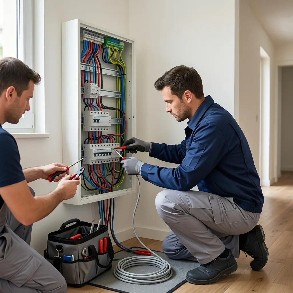 Comment se déroule la mise aux normes électrique à Guignes ?