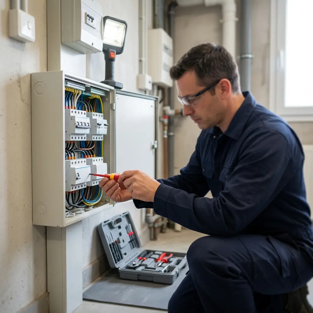 Comment se déroule l'intervention de mise aux normes électrique à Guyancourt ?