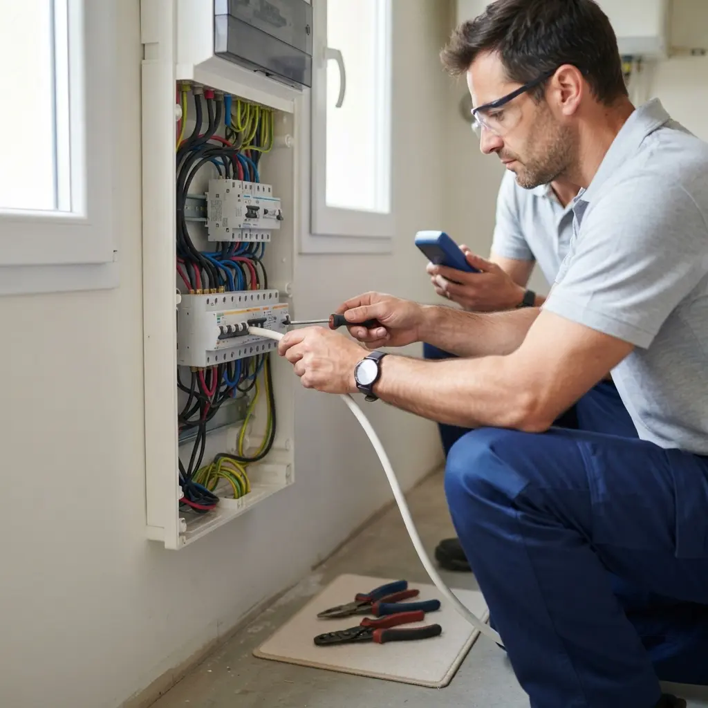 Comment se déroule la mise aux normes électrique à Lisses ?