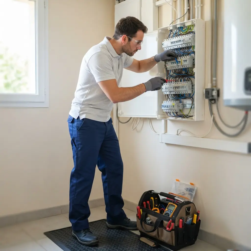 Pourquoi choisir nos services de mise aux normes électrique à Ferté-Alais ? Parce qu’on vous assure rapidité, expertise et conformité totale aux normes NF C 15‑100.