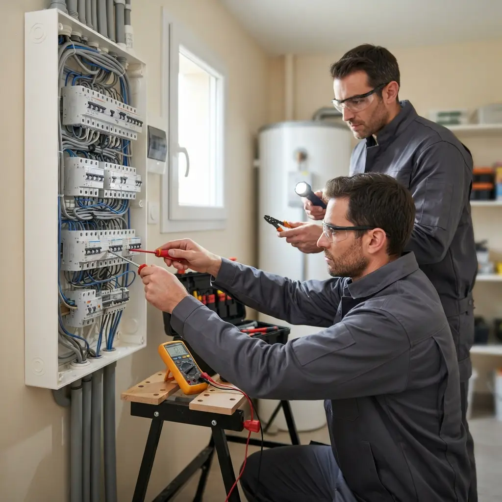 Comment se déroule l’intervention à Sucy-en-Brie pour la mise aux normes électrique