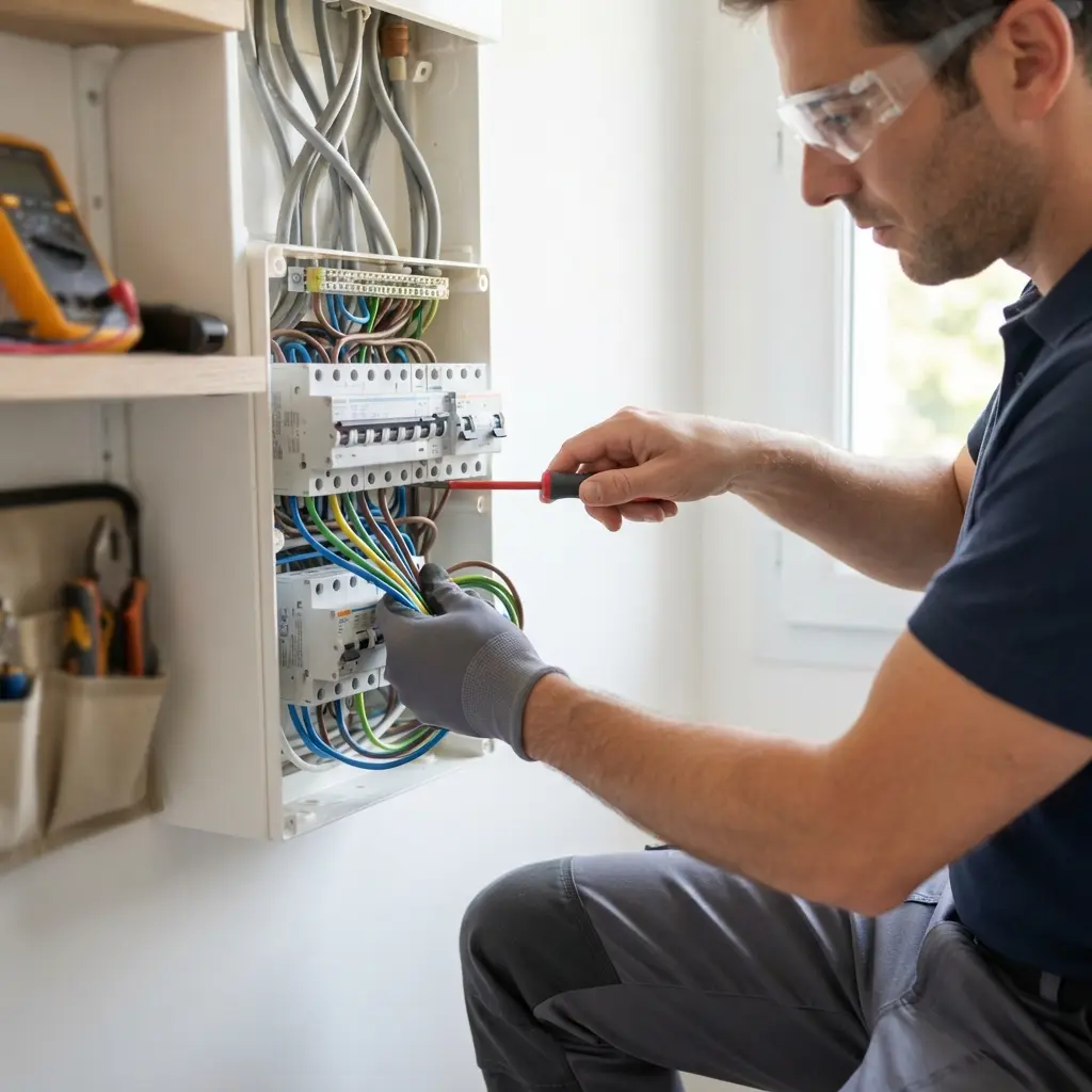 Comment se déroule la mise aux normes électrique à Arnouville ?