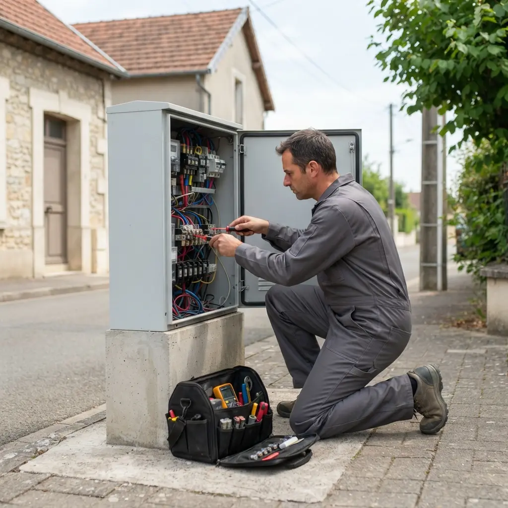 Comment se déroule l’intervention de panne de courant à Baule ?