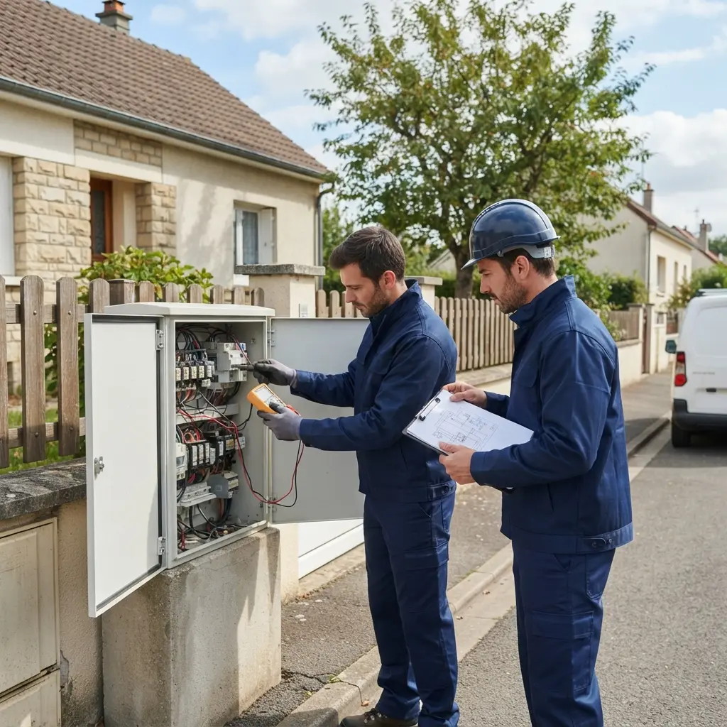 Comment se déroule une intervention de panne de courant à Saint‑Chéron ?