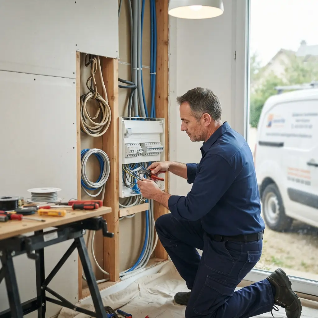 Comment se déroule une intervention de réparation électrique à Saint‑Ay en cas de panne ?