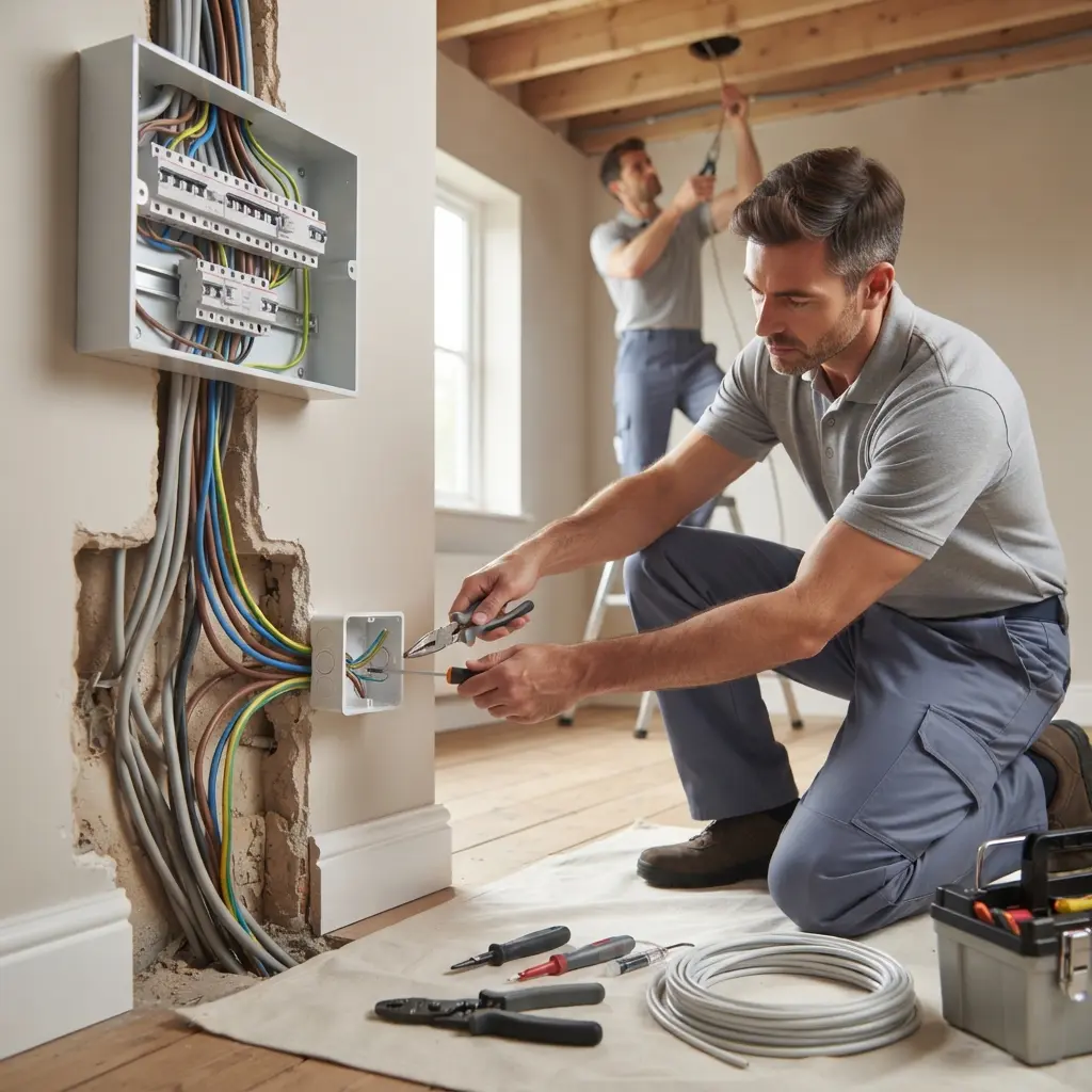 Comment se déroule la rénovation électrique à Villemandeur ?