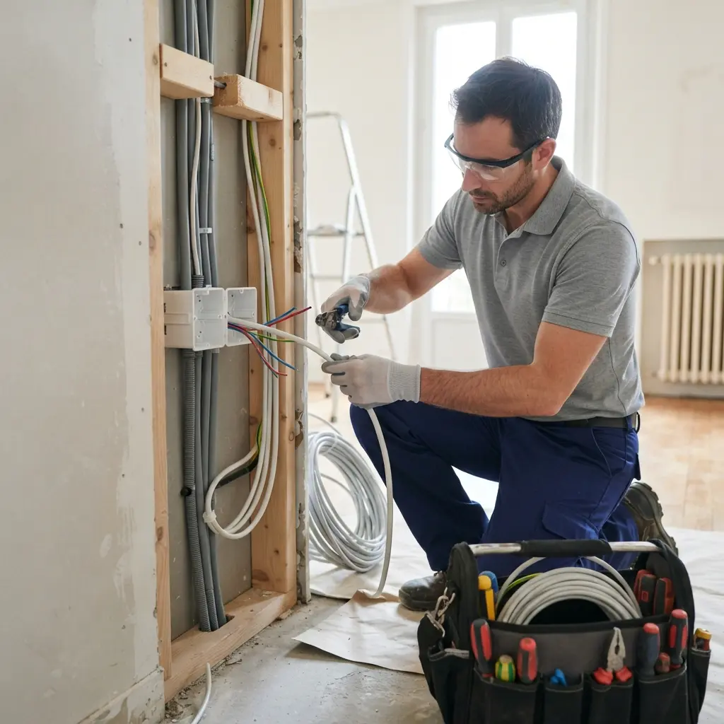 Comment se déroule l’intervention pour refaire l'électricité à Saran (45770) ?