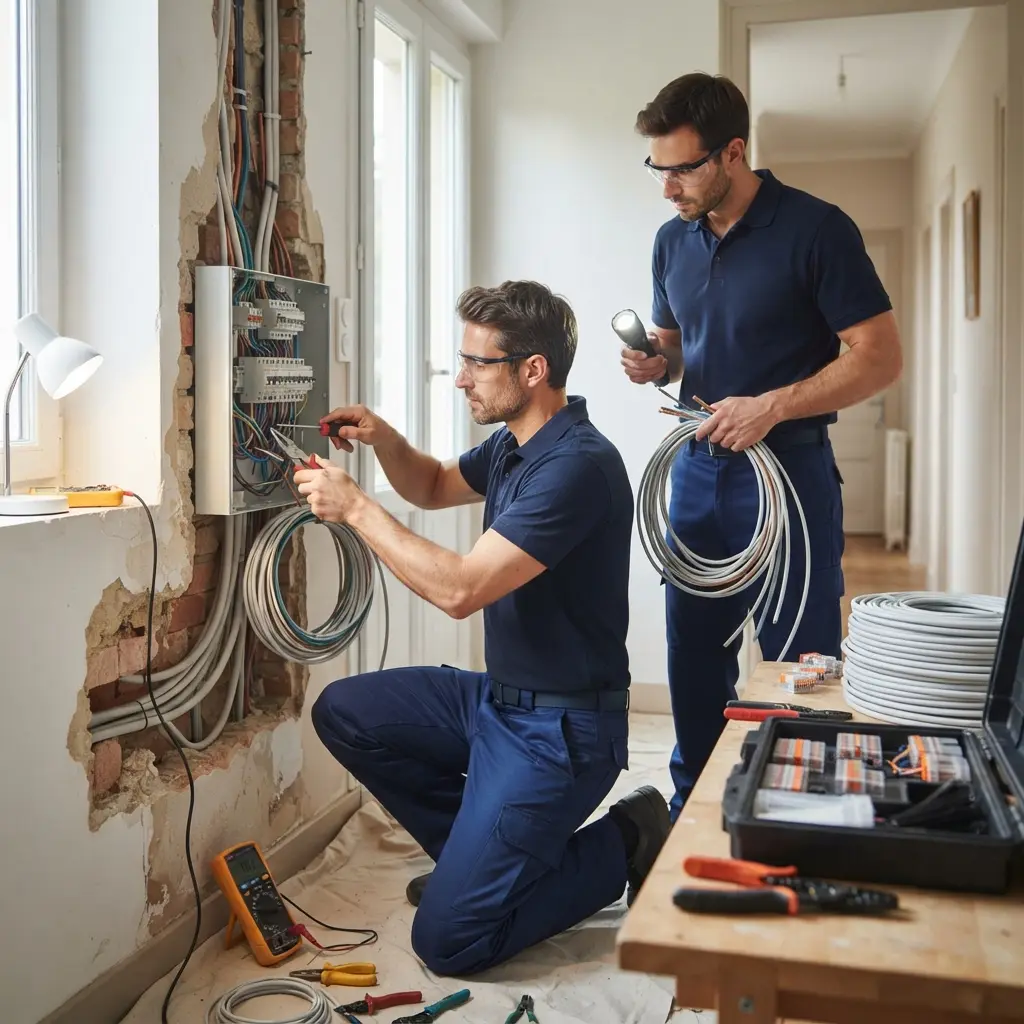 Comment se déroule la rénovation électrique à Grandvilliers ?