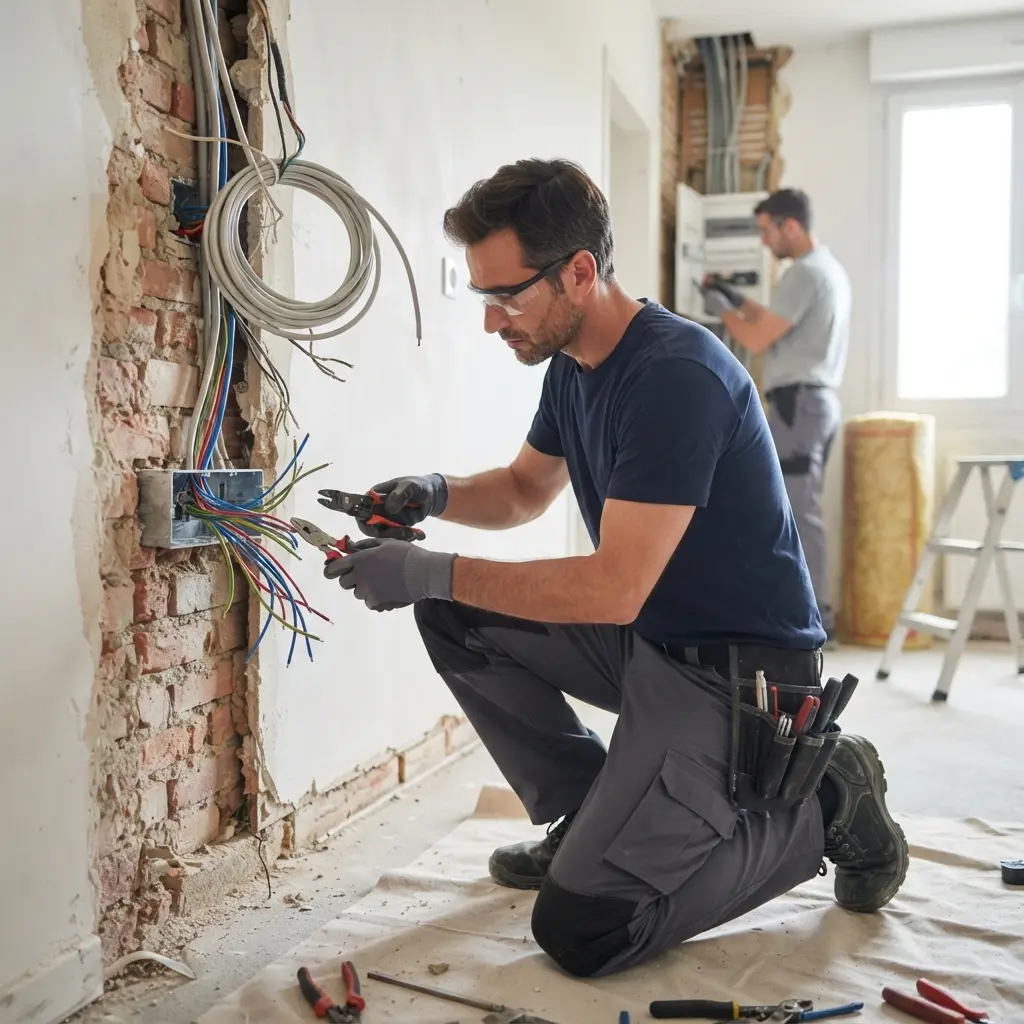 Comment se déroule la rénovation électrique à Noyon ?