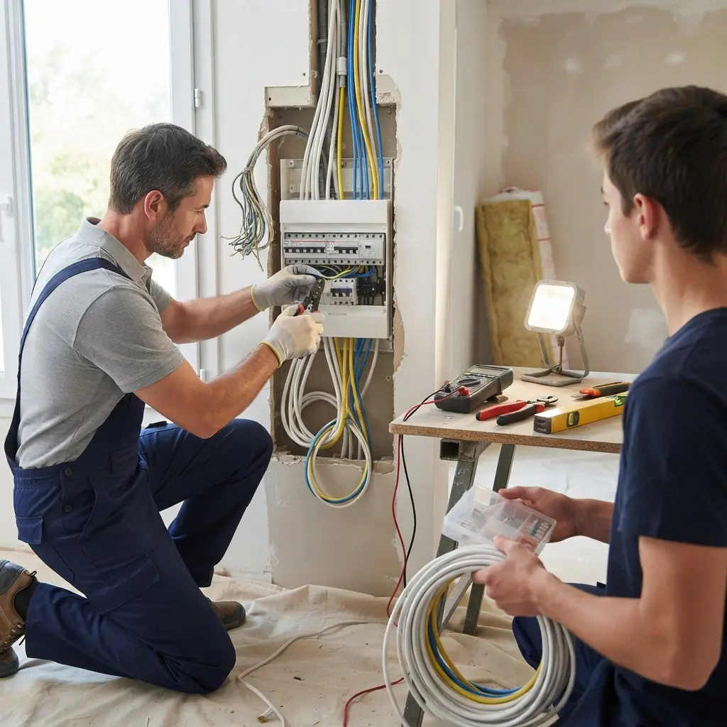 Comment se déroule le chantier électrique à Saint-Maximin ?