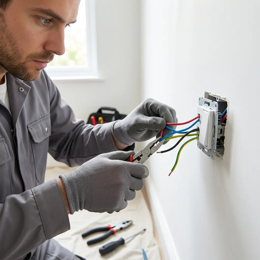 Comment se déroule l’intervention de refaire l'électricité à Meux ?