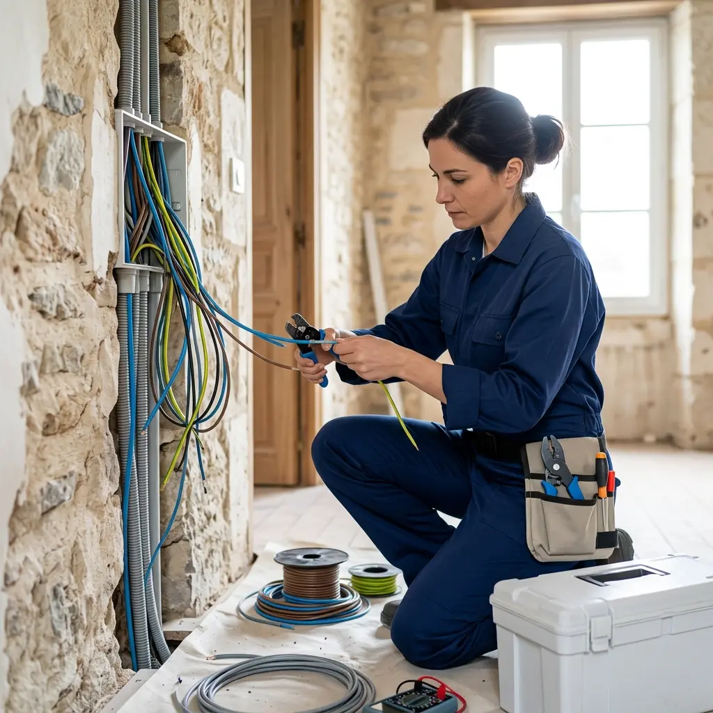 Notre méthode pour refaire l'électricité à Fontainebleau