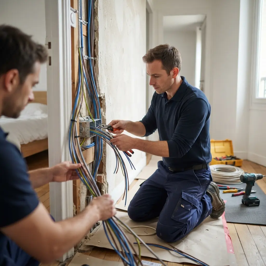 Comment se déroule l'intervention pour reconstituer l'électricité à Croissy-sur-Seine ?