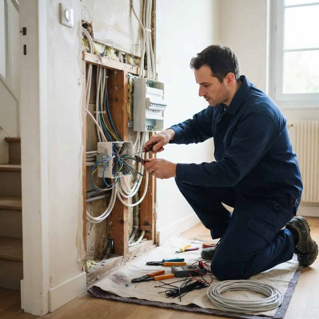 Comment se déroule la rénovation électrique à Neauphle-le-Château ?