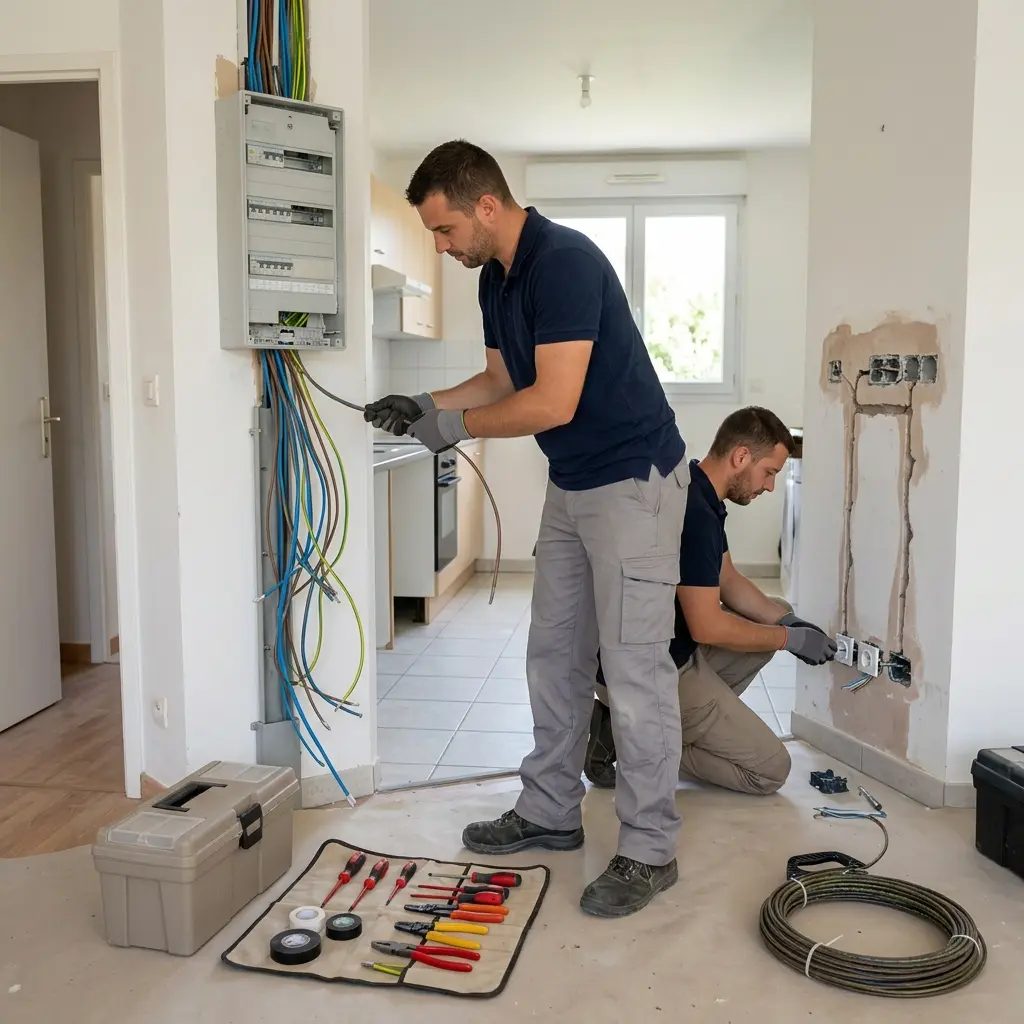 Comment se déroule le chantier électrique à Wissous ?