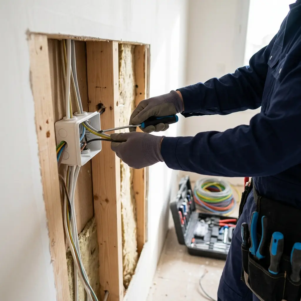 Comment se déroule l'intervention pour refaire l'électricité à Igny ?