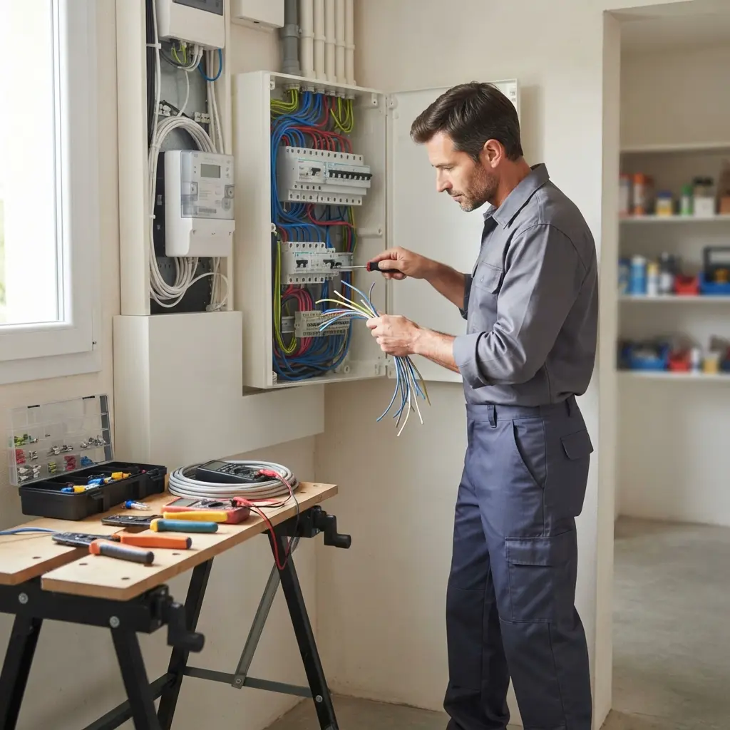 Comment se déroule la rénovation électrique à Vauhallan ?