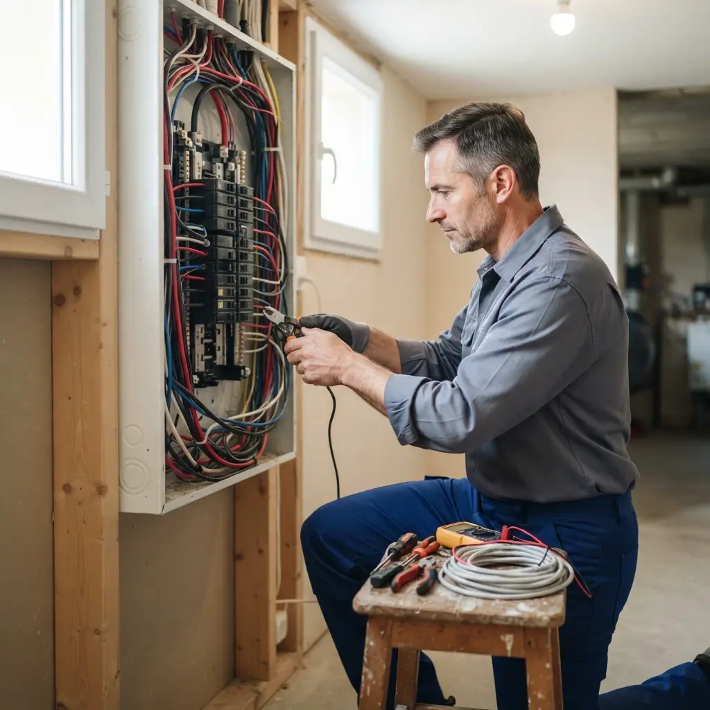 Comment se déroule l'intervention pour refaire l'électricité à Limours ?