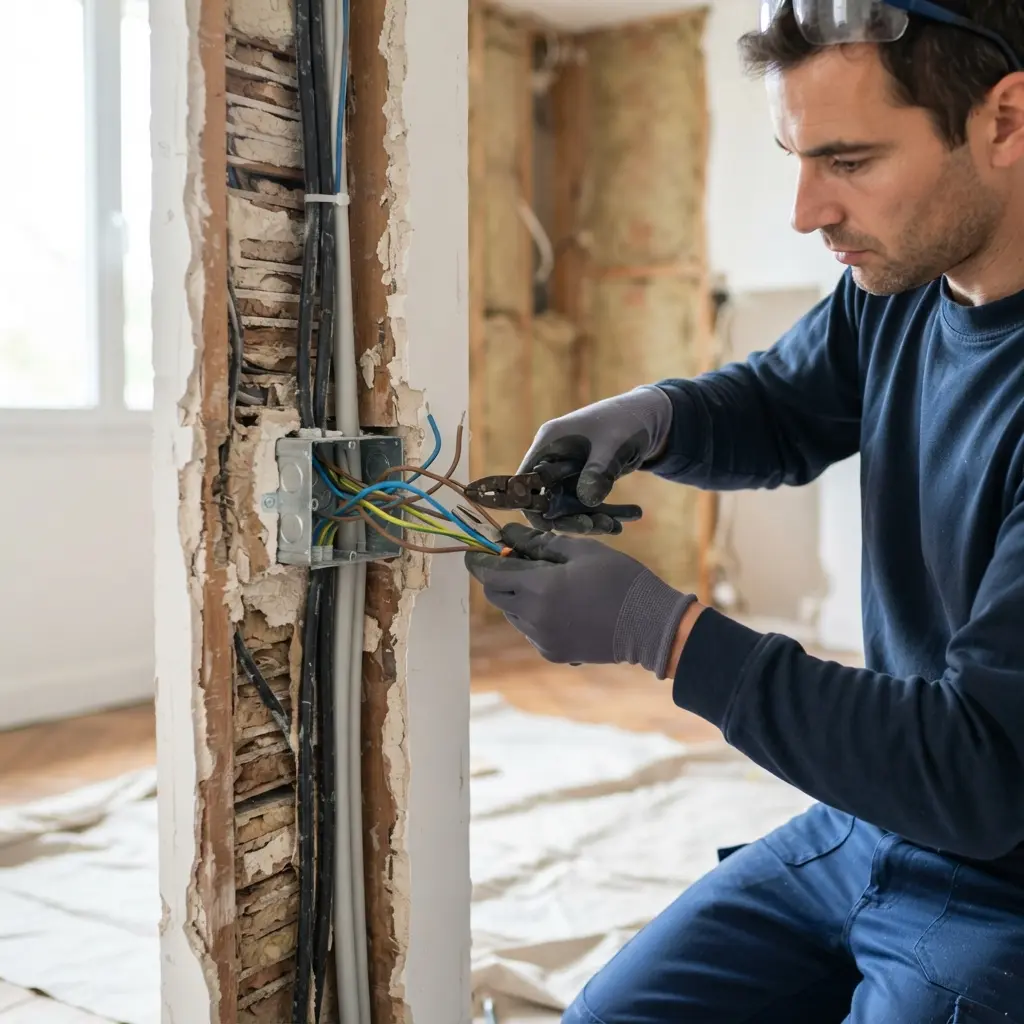 Comment se déroule le chantier pour refaire l'électricité à Égly ?