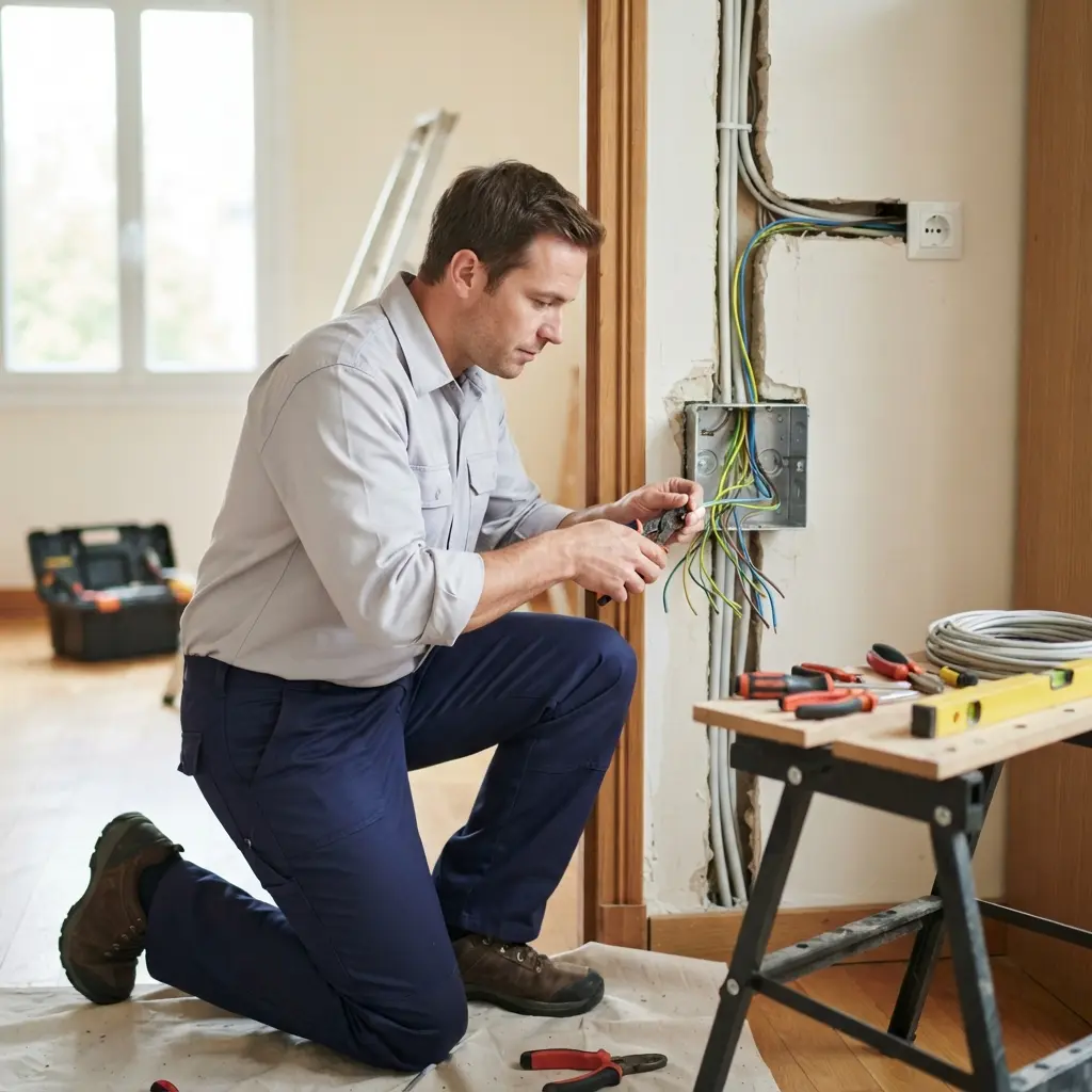 Comment se déroule la rénovation électrique à Pussay ?