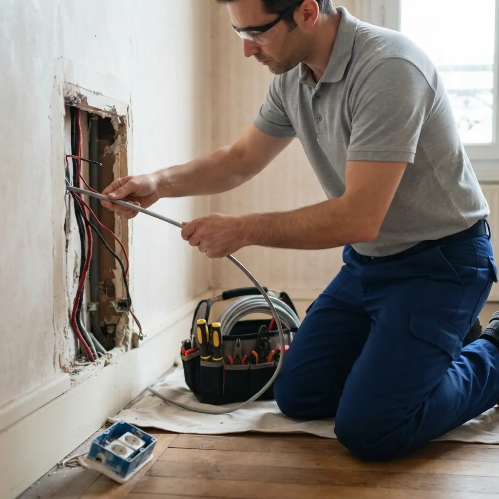 Comment nous intervenons pour refaire l'électricité à Drancy