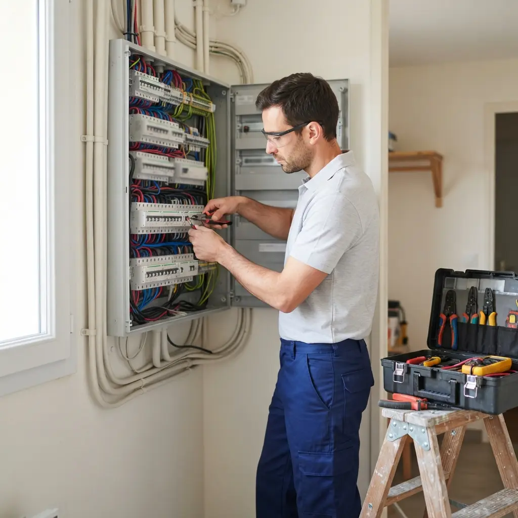 Déroulement de l’intervention pour refaire l'électricité à Villiers-sur-Marne
