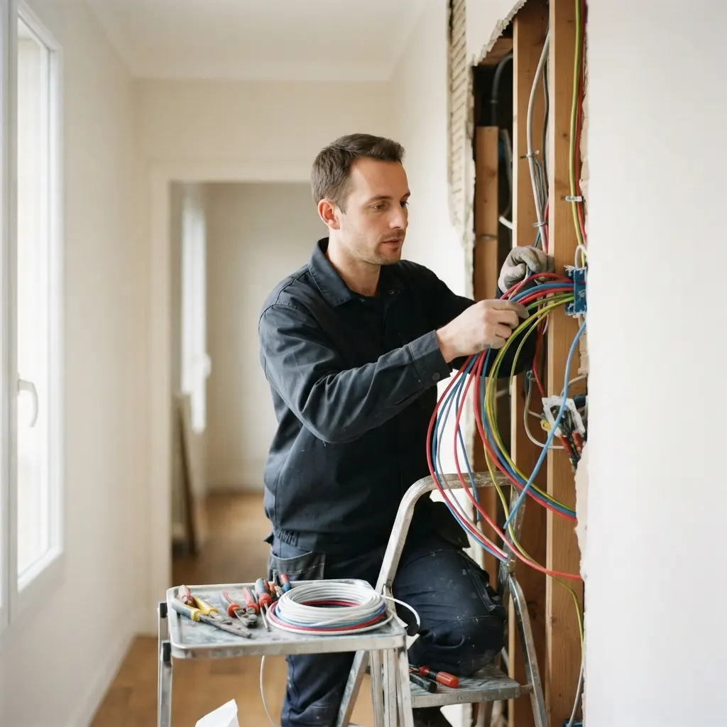 Comment se déroule la rénovation électrique à Asnières-sur-Oise ?