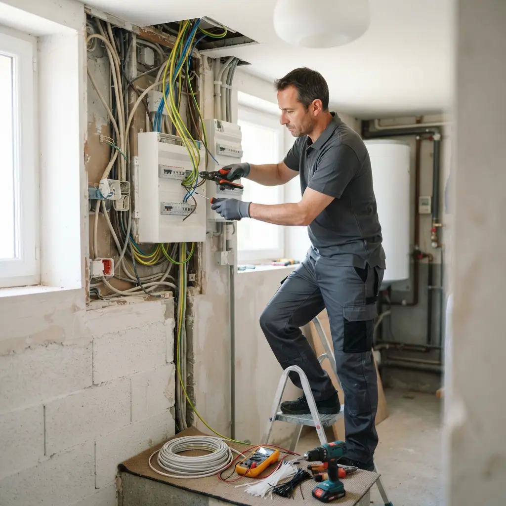 Quelles étapes suivent une intervention électrique à Luzarches ?