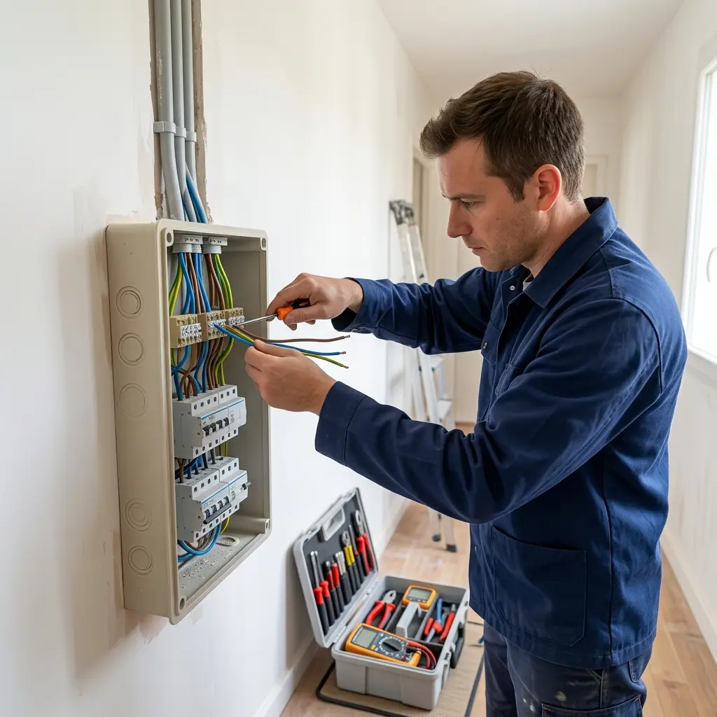 Comment se déroule l'intervention pour Refaire l'électricité à Louvres ?