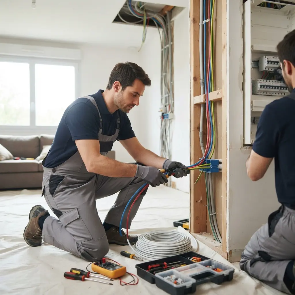 Comment se déroule l’intervention pour refaire l'électricité à Fosses ?