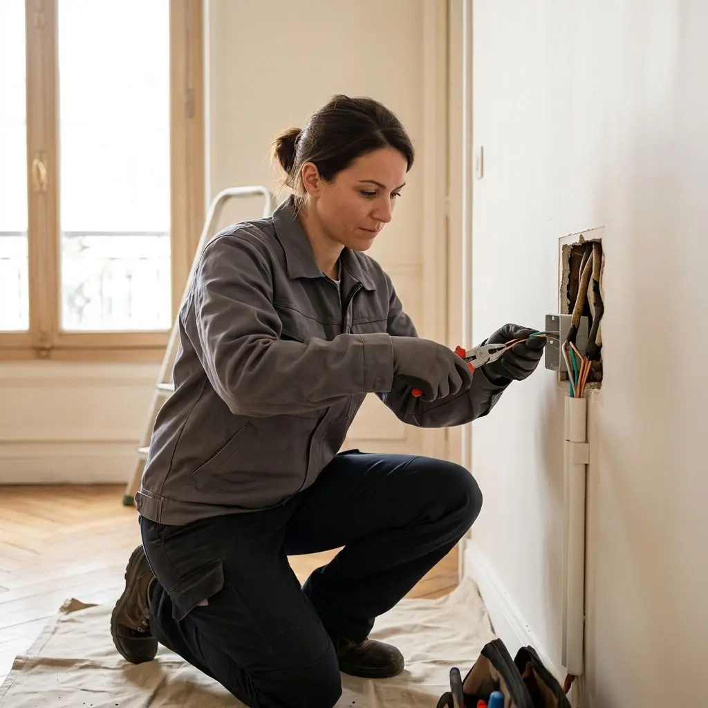 Comment se déroule la rénovation électrique à Frette-sur-Seine ?