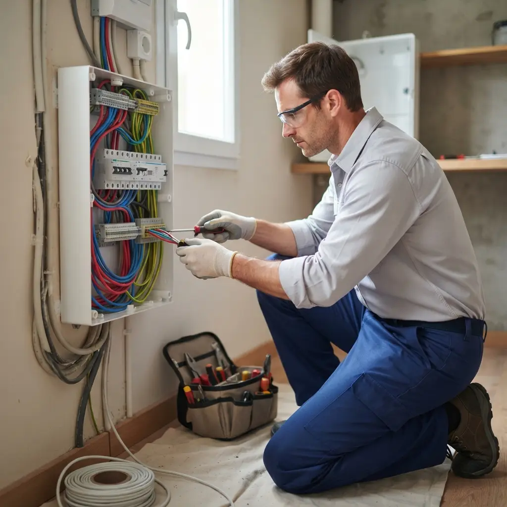 Comment se déroule l’intervention à Méry-sur-Oise pour refaire l'électricité