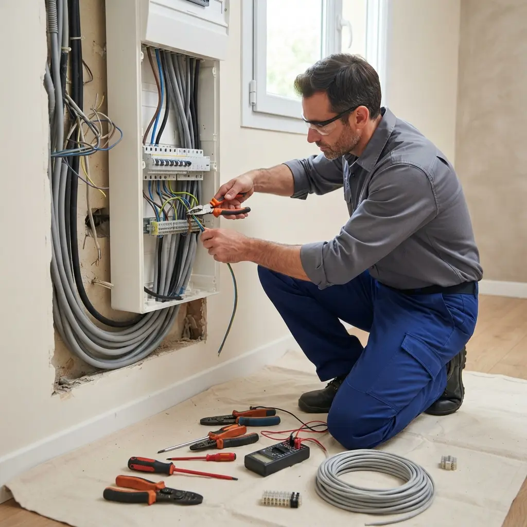 Comment se déroule la rénovation électrique à Presles ?