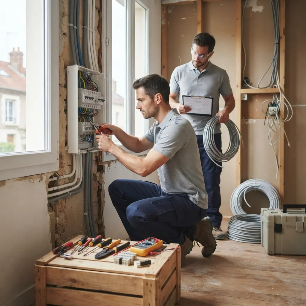 Comment se déroule la rénovation électrique à Châteauneuf-sur-Loire ?