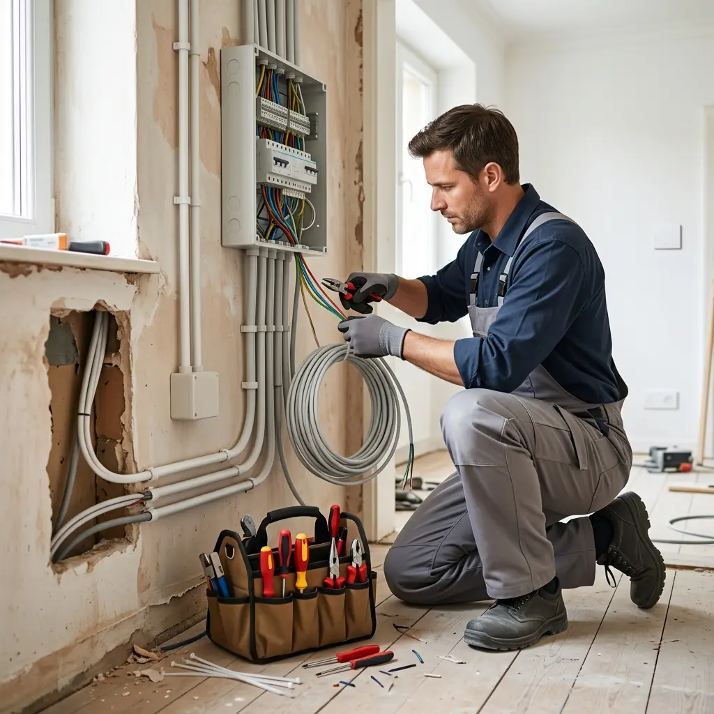 Comment se déroule l’intervention de rénovation électrique à Chevilly ?