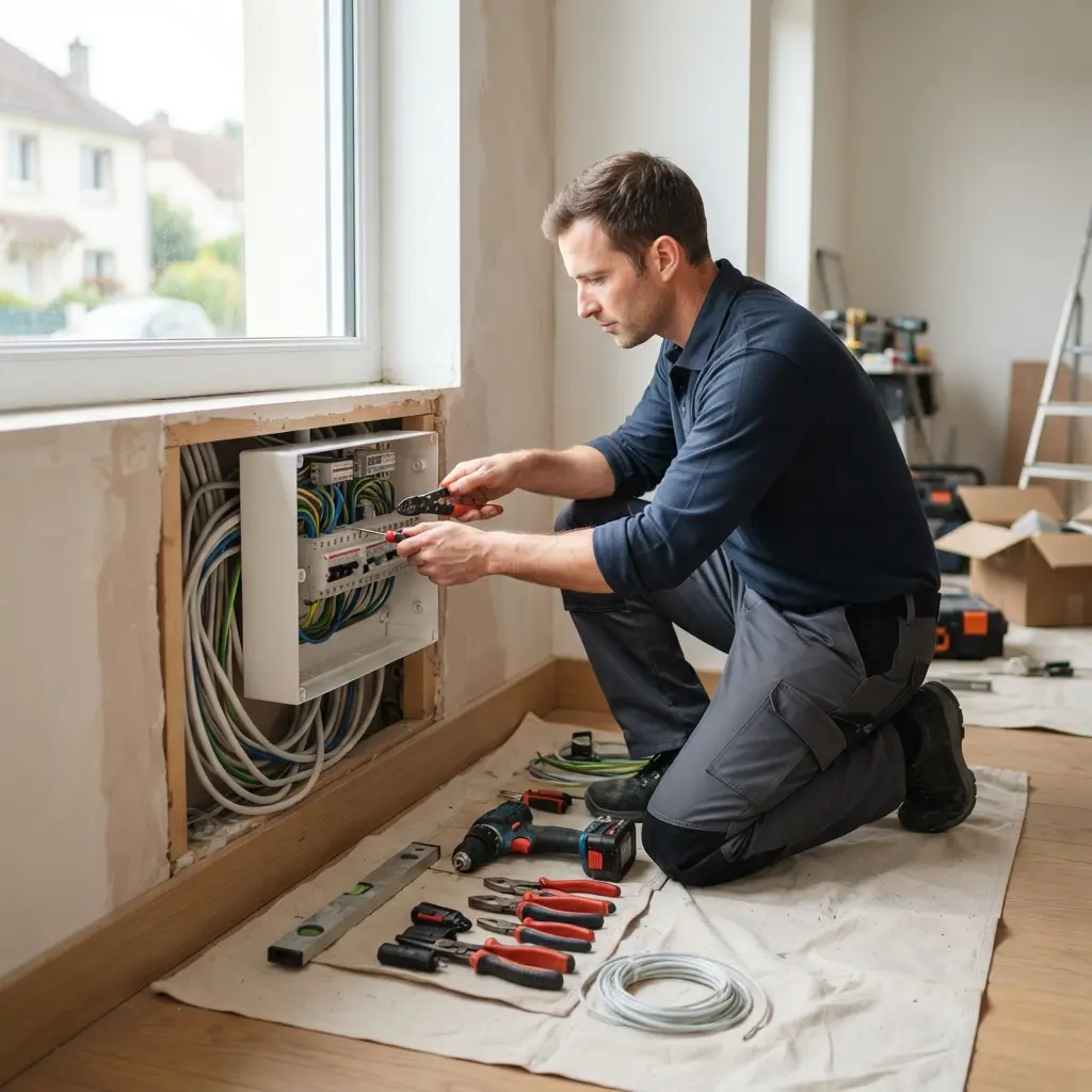 Comment se déroule une intervention de rénovation électrique à Sandillon ?
