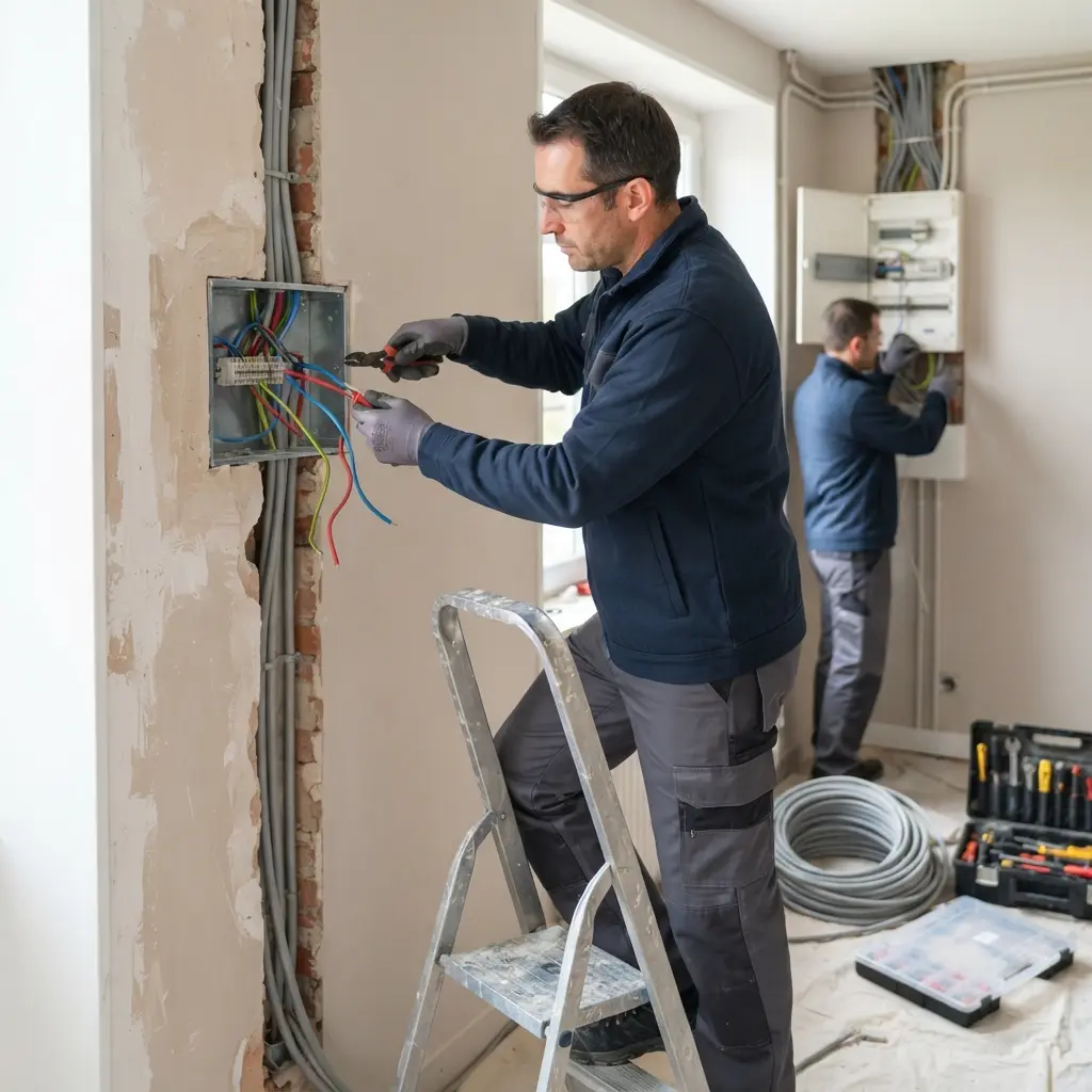 Comment se déroule l’intervention de rénovation électrique à Dordives ?