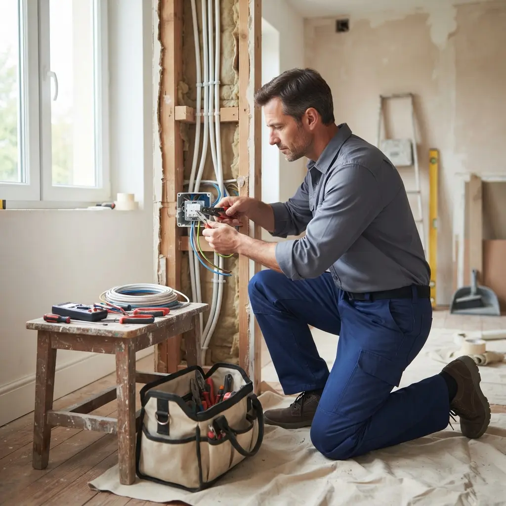 Comment se déroule la rénovation électrique à Crèvecœur-le-Grand ?