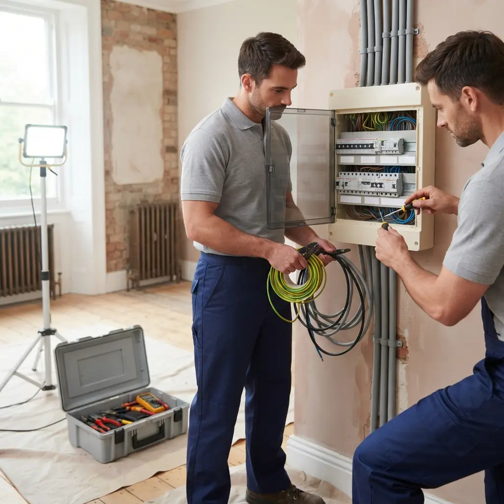 Comment se déroule la rénovation électrique à Auneuil ?