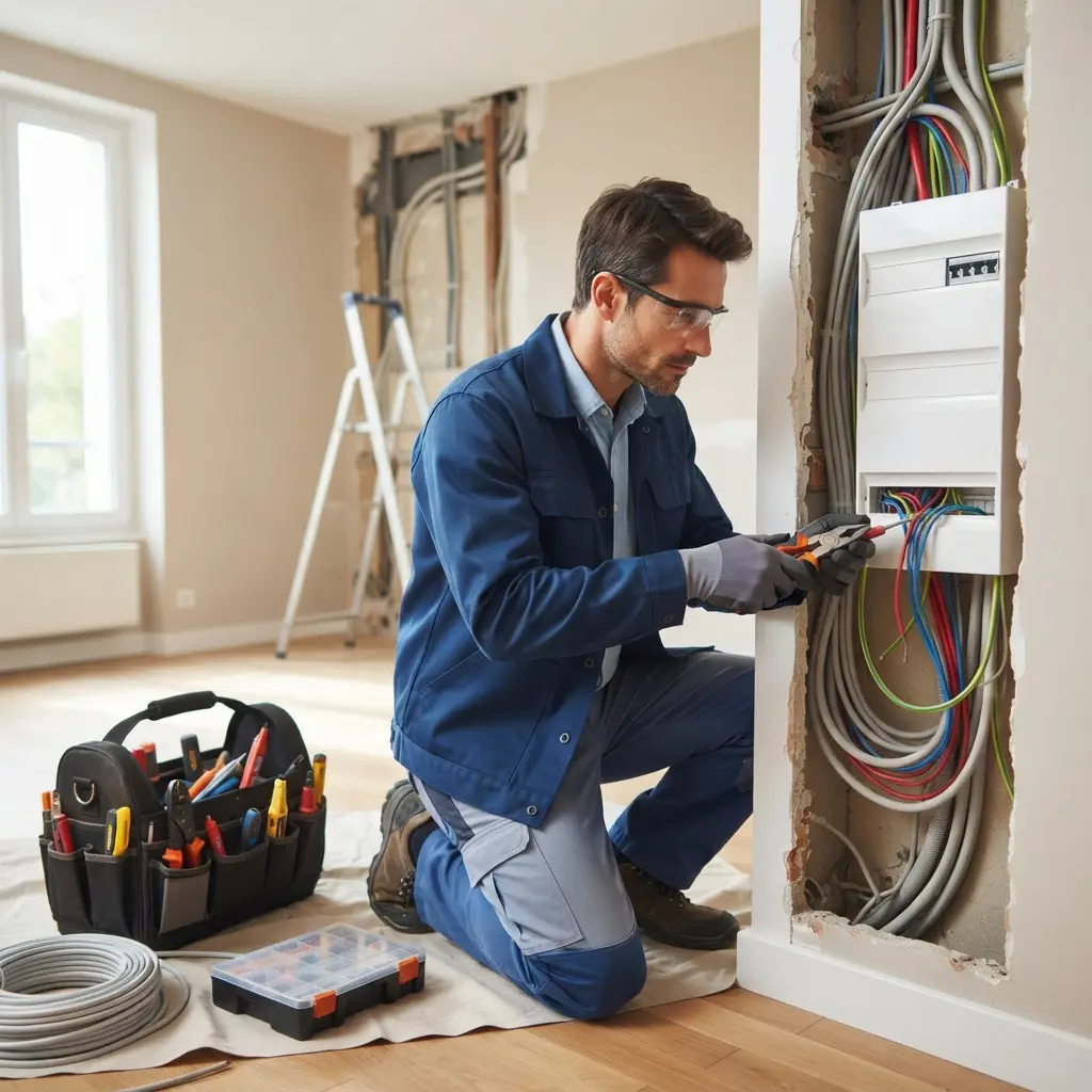 Comment se déroule la rénovation électrique à Agnetz ?