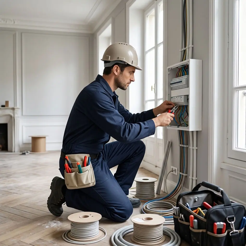 Comment se déroule l’intervention de rénovation électrique à Paris 7e ?