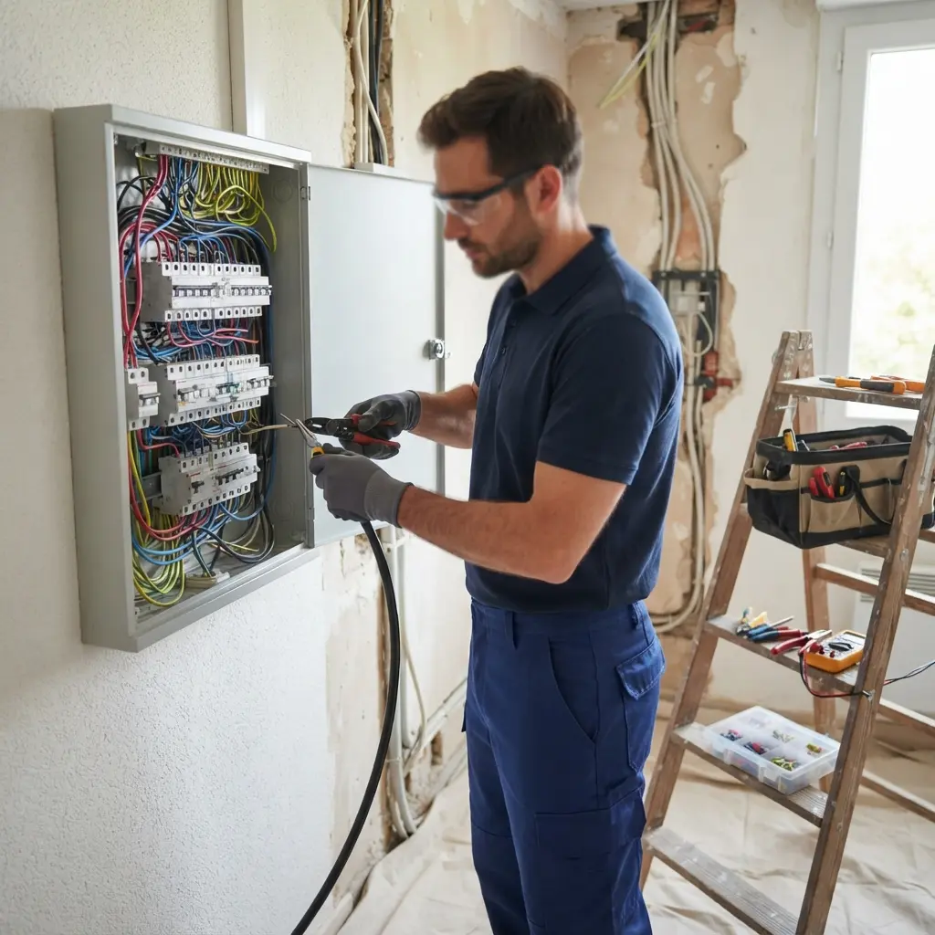 Comment se déroule l’intervention de rénovation électrique à Provins ?