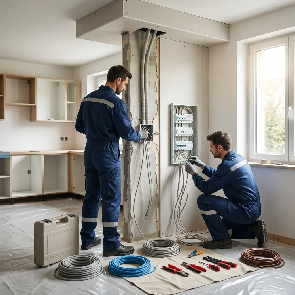 Séquence d’intervention pour une rénovation électrique à Chanteloup
